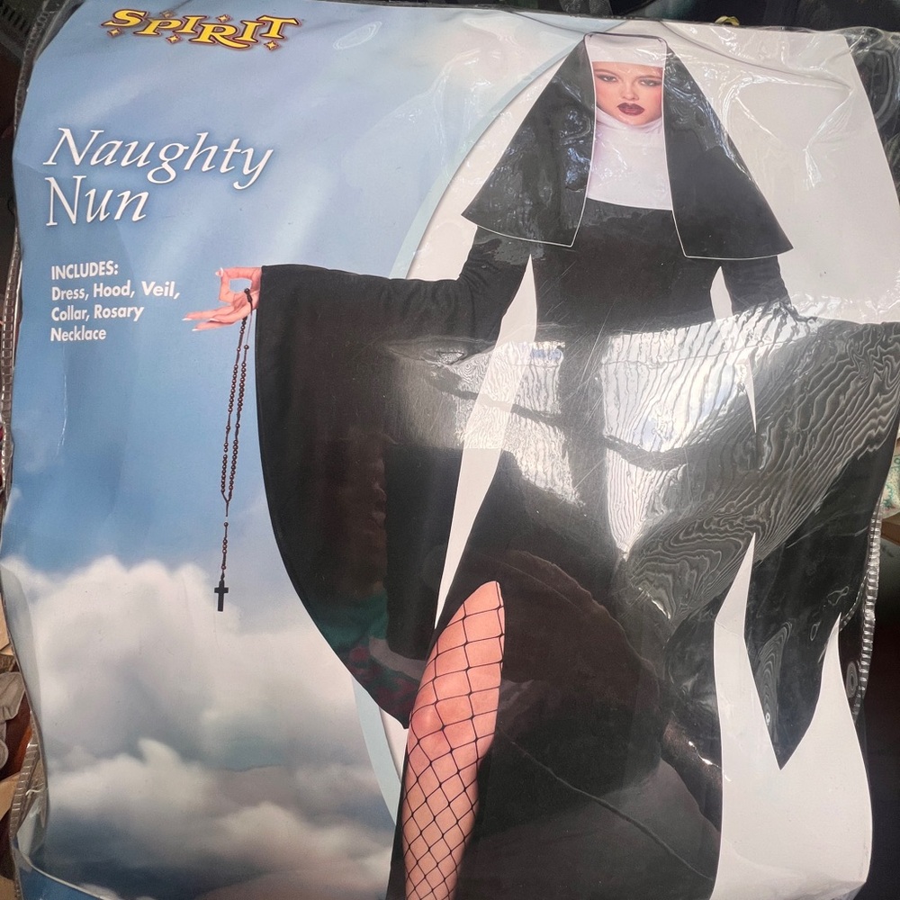 Spirit Naughty Nun Costume - Black and White
